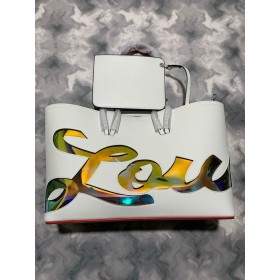 Christian Louboutin Cabata Small Tote Bag Logo-Motiv Elfenbein Christian Louboutin Taschen