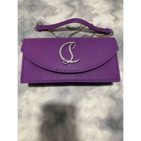 Christian Louboutin Loubi54 Clutch Nappa-Leder Jacaranda