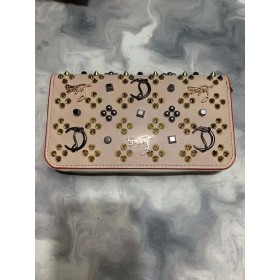 Christian Louboutin Loubinthesky Panettone Portemonnaie Kalbsleder In Nude Multimetall