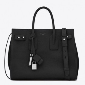 Saint Laurent Small Sac de Jour Souple Tasche Schwarz Genarbtes Leder