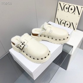 Dior Diorquake Sandalen, Holz-Sohle Fliegerhaube Aus Weiß