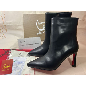 Christian Louboutin Condora Beute 85 Mm Niedrigen Stiefel Kalb Leder Schwarz Christian Louboutin Schuhe