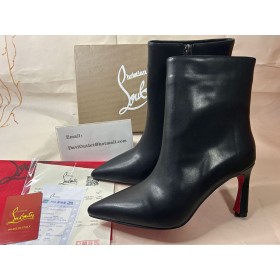 Christian Louboutin Condora Beute 85 Mm Niedrigen Stiefel Kalb Leder Schwarz Christian Louboutin Schuhe