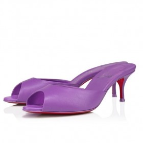 Christian Louboutin Me-Dolly-55mm Mules Leder Nappa Frou Frou Lila