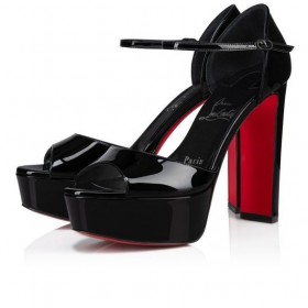 Christian Louboutin Sandaloo 130 Mm Sandalen Patent Leder Schwarz
