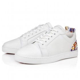 Christian Louboutin Fun Louis Junior Sneakers Aus Kalbsleder Und Gummi Weiß
