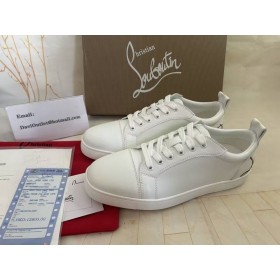 Christian Louboutin Fun Louis Junior Sneakers Aus Kalbsleder Weiß Christian Louboutin Schuhe