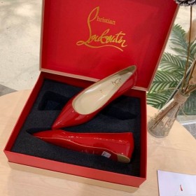 Christian Louboutin Kate Ballerina-Lackleder Rot