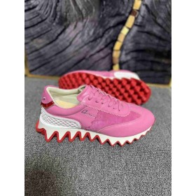 Christian Louboutin Loubishark Läufer Kalb und Wildleder Rosa