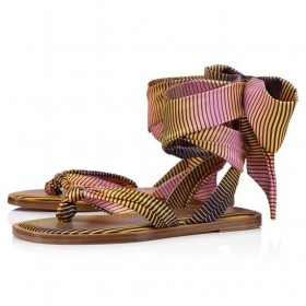 Christian Louboutin Nilo Du DéSert Maultiere Aftersun Gedruckt Crepe Satin Multicolor