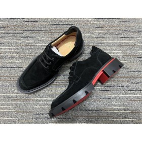 Christian Louboutin Unsere Georges L Derbys Wildleder Leder Schwarz CL-Schuhe