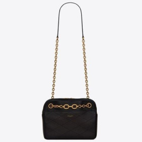 Saint Laurent Le Maillon Kleine Kette Tasche Schwarz Lammfell Saint Laurent Taschen