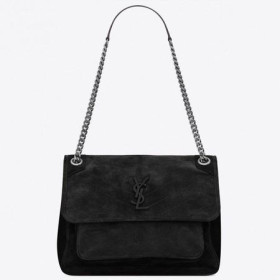 Saint Laurent Medium Niki Tasche Aus Schwarzem Wildleder Von Saint Laurent Taschen