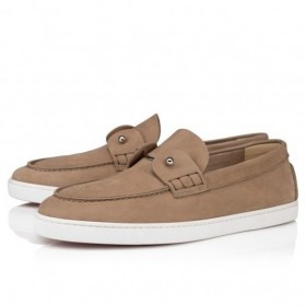Christian Louboutin Chambeliboat Boot Schuhe Vertauscht Nubuk-Leder Lionne Christian Louboutin Schuhe
