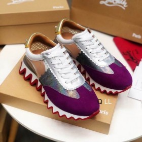 Christian Louboutin Loubishark Frauen Turnschuhe Leder Und PVC-Multicolor