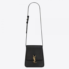 Saint Laurent Kaia Nord-Süd-Tasche Leder Schwarz Saint Laurent Taschen