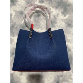 Christian Louboutin Cabarock Tote Bag Denim Blue