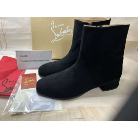 Christian Louboutin Fieber Ankle Boot Suede Black CL-Schuhe