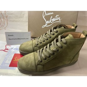 Christian Louboutin Louis High-Top Sneaker Veau Velours Saharienne Christian Louboutin Schuhe