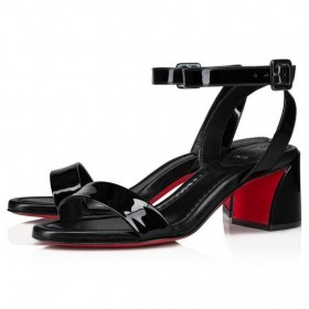 Christian Louboutin Miss Sabina 55 Mm-Riemchen-Sandalen Patent Leder Schwarz Christian Louboutin Schuhe