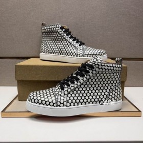 Christian Louboutin Rantus Orlato Flache High-top Sneaker Polka Dots-Schwarz WeiÃ