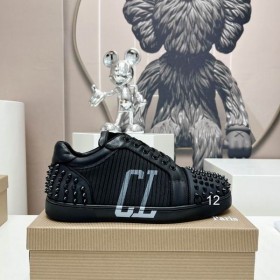 Christian Louboutin Seavaste 2 Varsimax Turnschuhe Leder-trim-Schwarz