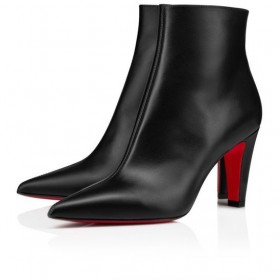 Christian Louboutin Vibella Beute 85Mm Niedrigen Stiefel Kalb Leder Schwarz