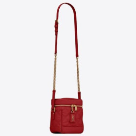 Saint Laurent 80 ' s Vanity Bag Red Quilted Grained Leather Saint Laurent Taschen