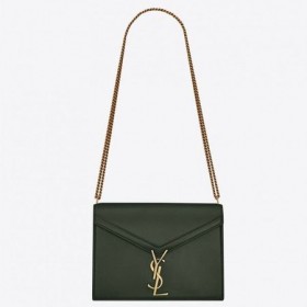 Saint Laurent Dark Green Cassandra Monogramm-Verschluss-Tasche Saint Laurent Taschen