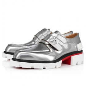 Christian Louboutin Derby Unserer Georges Silber Antispecchio