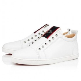 Christian Louboutin Low-top F. A. V Fique A Vontade Weiße Kalb Sneaker