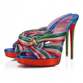 Christian Louboutin Plattformen Multitaski Alta 120 mm Multi - /lin Confettis Leder