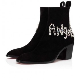 Christian Louboutin Spikita Beute Engel C 70 mm Black Veau Velours
