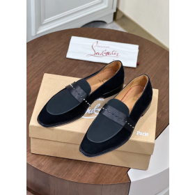 Christian Louboutin Nit Night Loafers Veau Velours Black