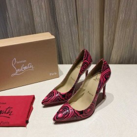 Christian Louboutin So Kate 120mm Pumps Patent Leather Black Pink