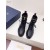Dior-Frauen Knöchel Stiefel Schwarz Kalbsleder