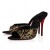 Christian Louboutin Miss Z Mule Ocelot 100 Mm Maultiere Bestickt Crepe Satin Multicolor
