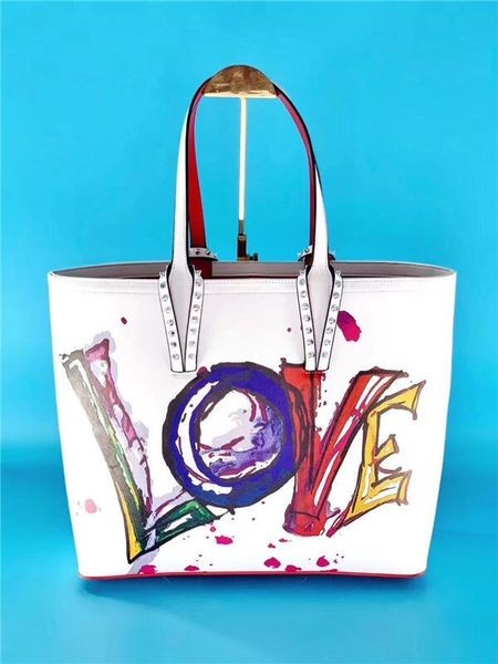 Christian Louboutin Bianco-Πολυ/Άσπρος Μόσχος Tote Τσάντα
