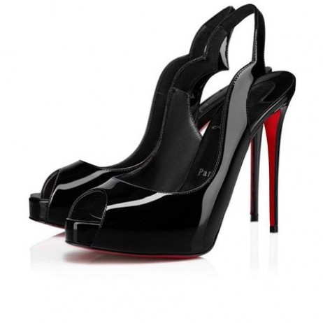 Christian Louboutin Αντλίες Γκόμενα 120 mm Μαύρο/lin Μαύρο λουστρίνι