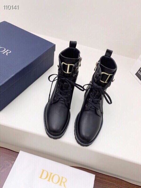 Dior Γυναίκες Ankle Boot Μαύρο Δέρμα Μοσχαριού