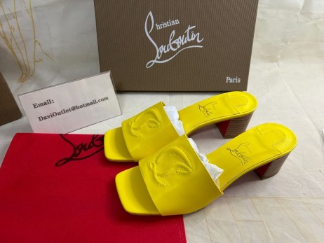 Christian Louboutin Τόσο Cl Μουλάρι 55 Mm Μουλάρια Nappa Δέρματος Κίτρινο