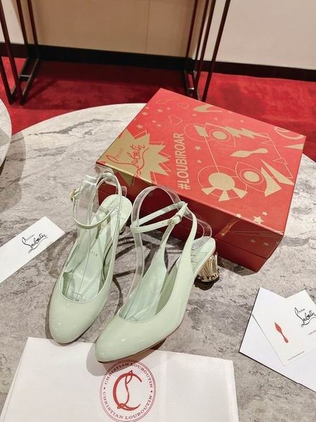 Christian Louboutin Lipsita Τζέιν λουστρίνι Mary Jane Γόβες 55 Μέντα Παπούτσια CL
