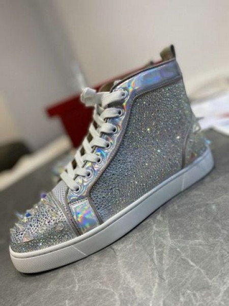 Christian Louboutin Λου Pik Pik 2 Orlato Αθλητικά Παπούτσια Στρας Στολισμένη Ασήμι