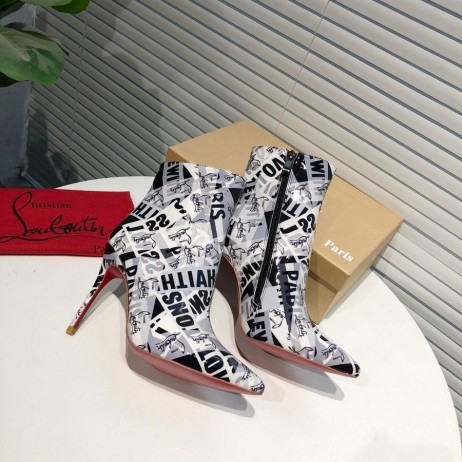 Christian Louboutin Οπότε η Κέιτ Λεία Μποτάκια 100mm Patent Πολύχρωμος