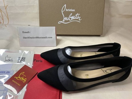 Christian Louboutin Flat Galativi Έκδοση Μαύρο Veau Velours