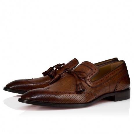 Christian Louboutin Grave Moc Loafers Calf Leather Havane