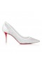 Christian Louboutin Apostropha Πλέγμα Strass 80 Mm Αντλίες Bianco CL Παπούτσια Κατάστημα