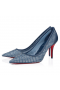 Christian Louboutin Apostropha Πλέγμα Strass Αντλίες 80 mm Μπλε