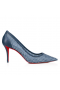 Christian Louboutin Apostropha Πλέγμα Strass Αντλίες 80 mm Μπλε