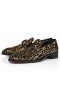 Christian Louboutin Chambelimoc Βράδυ Strass Ocelot Loafers Κεντημένο Κρεπ Σατέν Πολύχρωμη